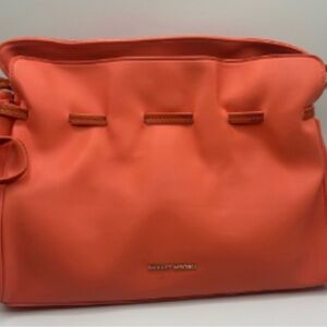 Badgley Mischka Orange Shoulder Bag Luxurious Leather